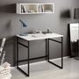 Hanah Home Mesa de Estudio con Estante de Pared Blanco y Negro